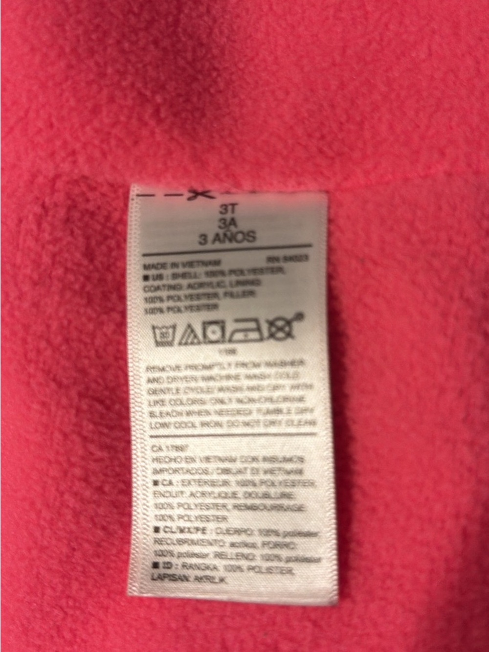 Old Navy Teal Puffer Vest Full Zip Pink Fleece Lined - Picture 4 of 8